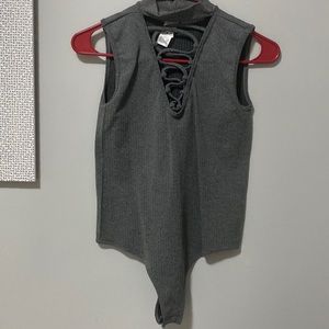 Grey bodysuit tank